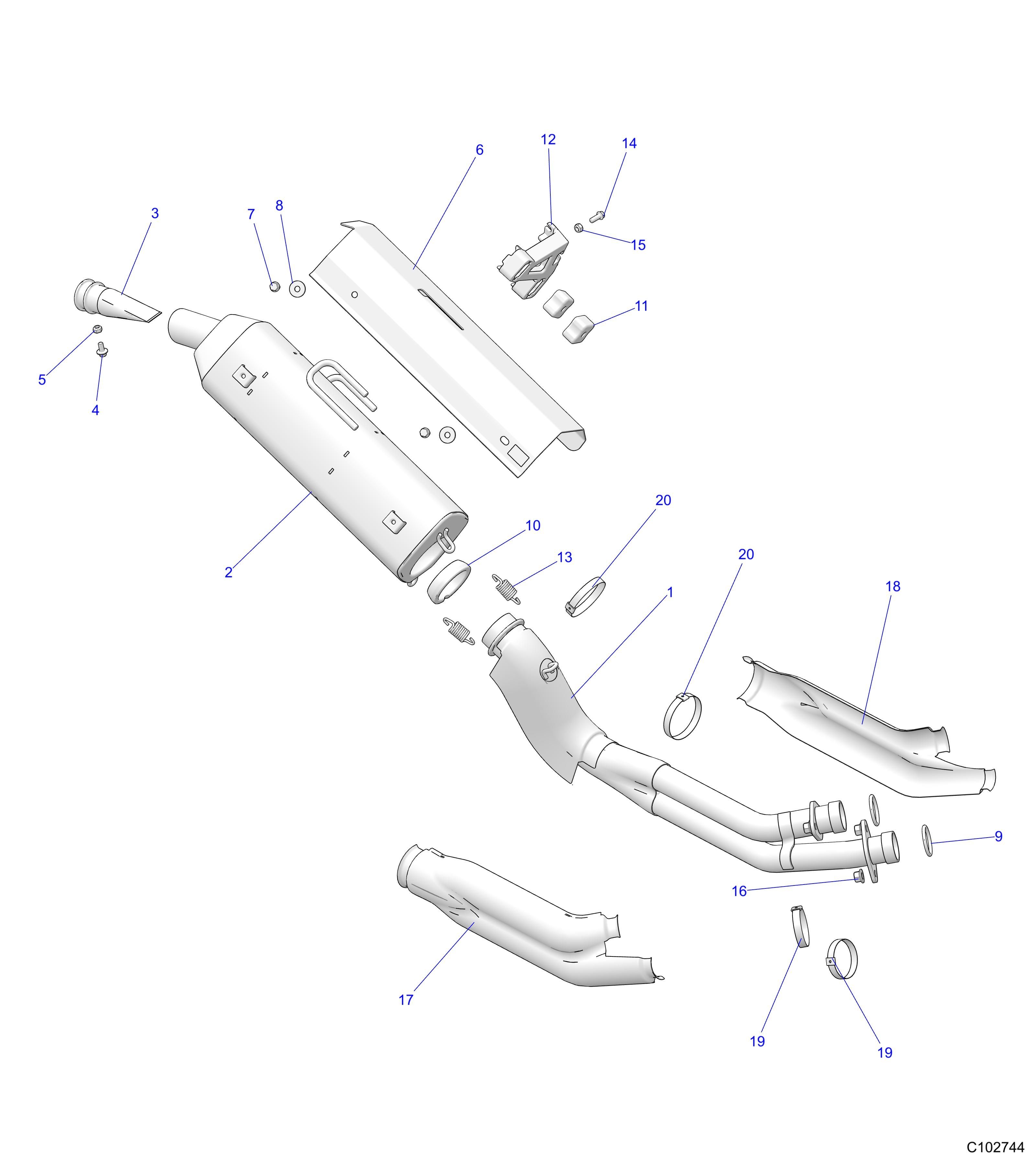 MOTEUR ECHAPPEMENT POUR SCRAMBLER 850 48 2025