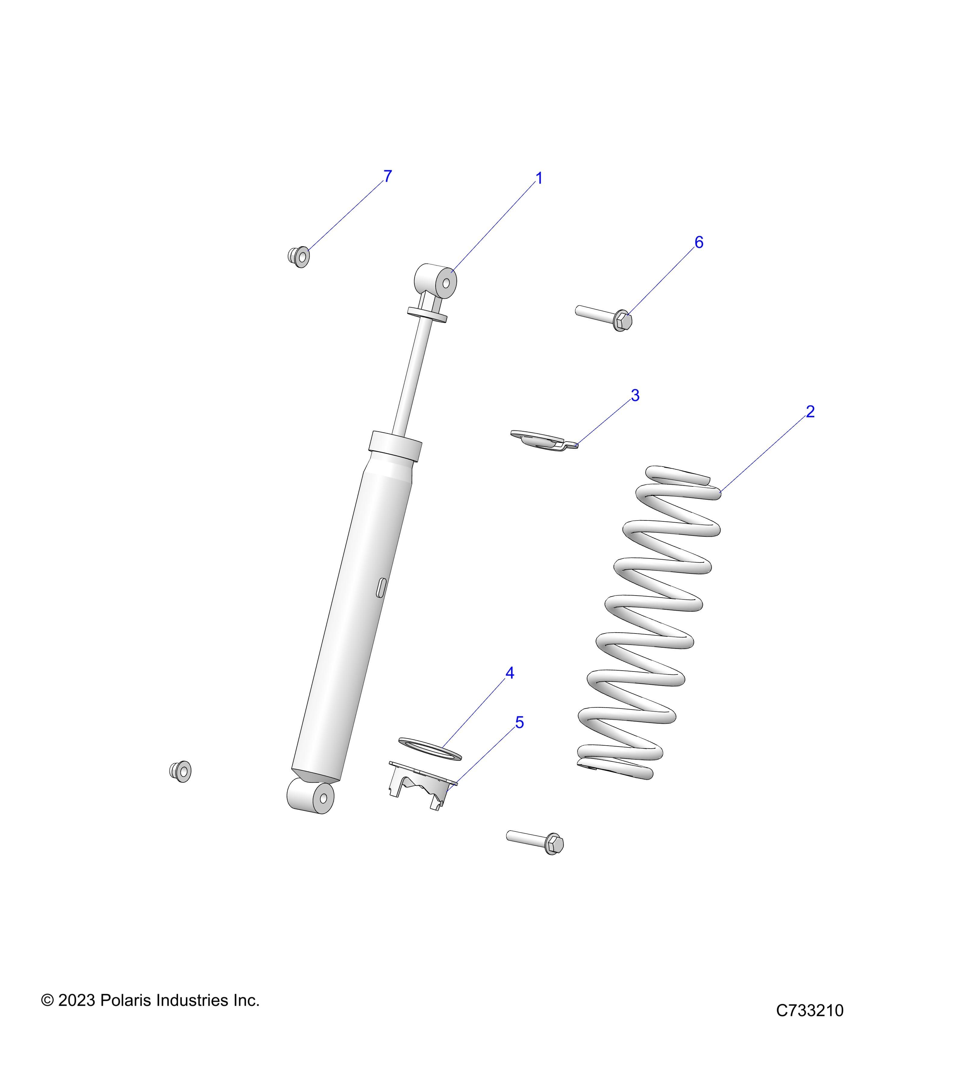 SUSPENSION MONTAGE AMORTISSEUR AVANT POUR RANGER 1000 XP NSTR PREMIUM TIP OUT WINDSHIELD 2025