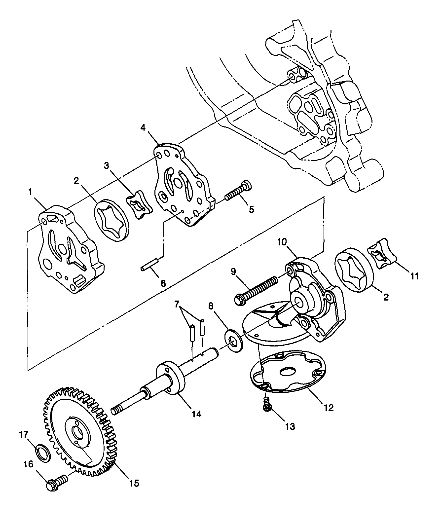 CARROSSERIE POMPE A HUILE POUR SCRAMBER 500 1998