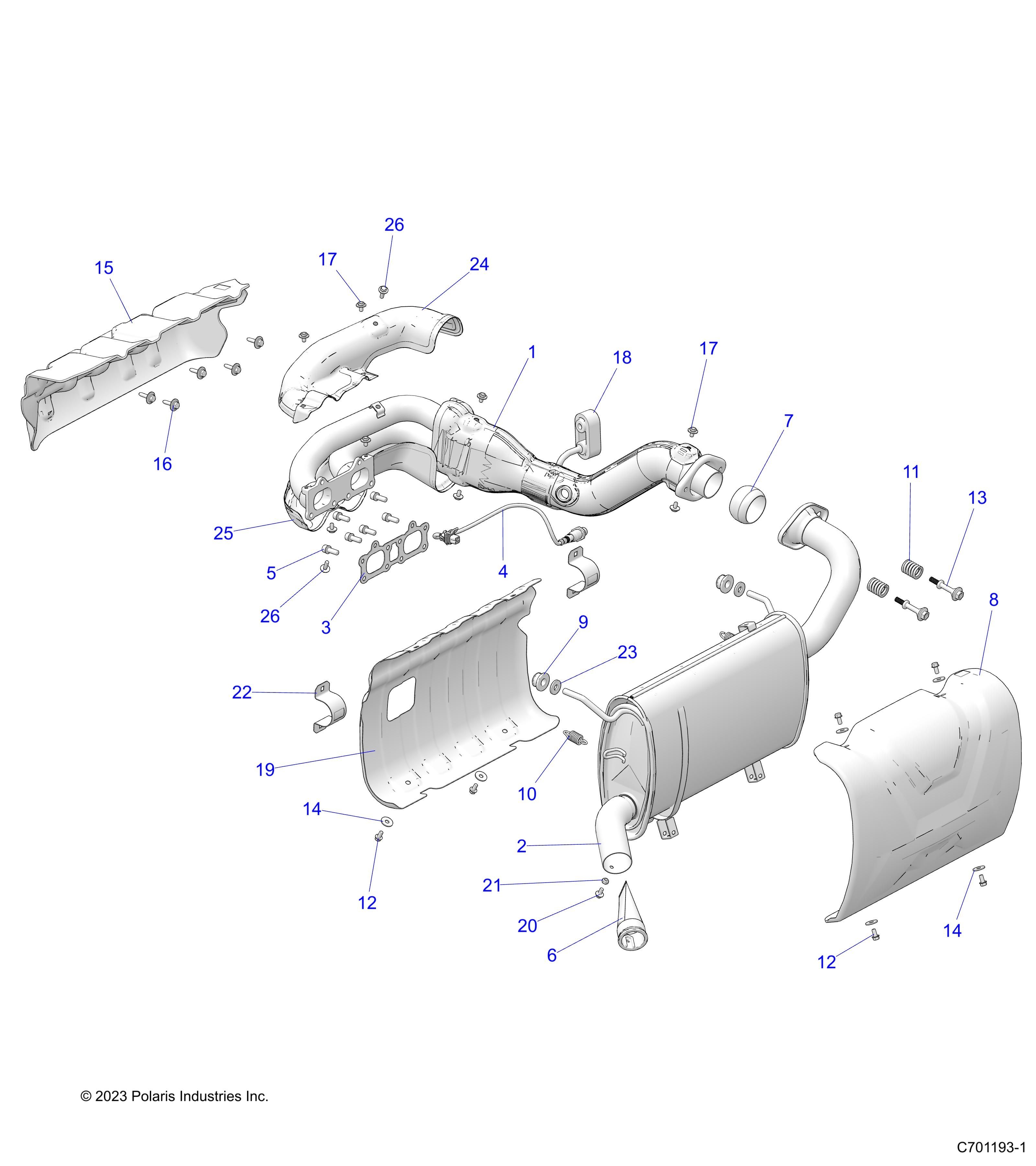 MOTEUR SYSTEME DECHAPPEMENT POUR RANGER 1000 XP CREW NORTHSTAR TEXAS EDITION 2025
