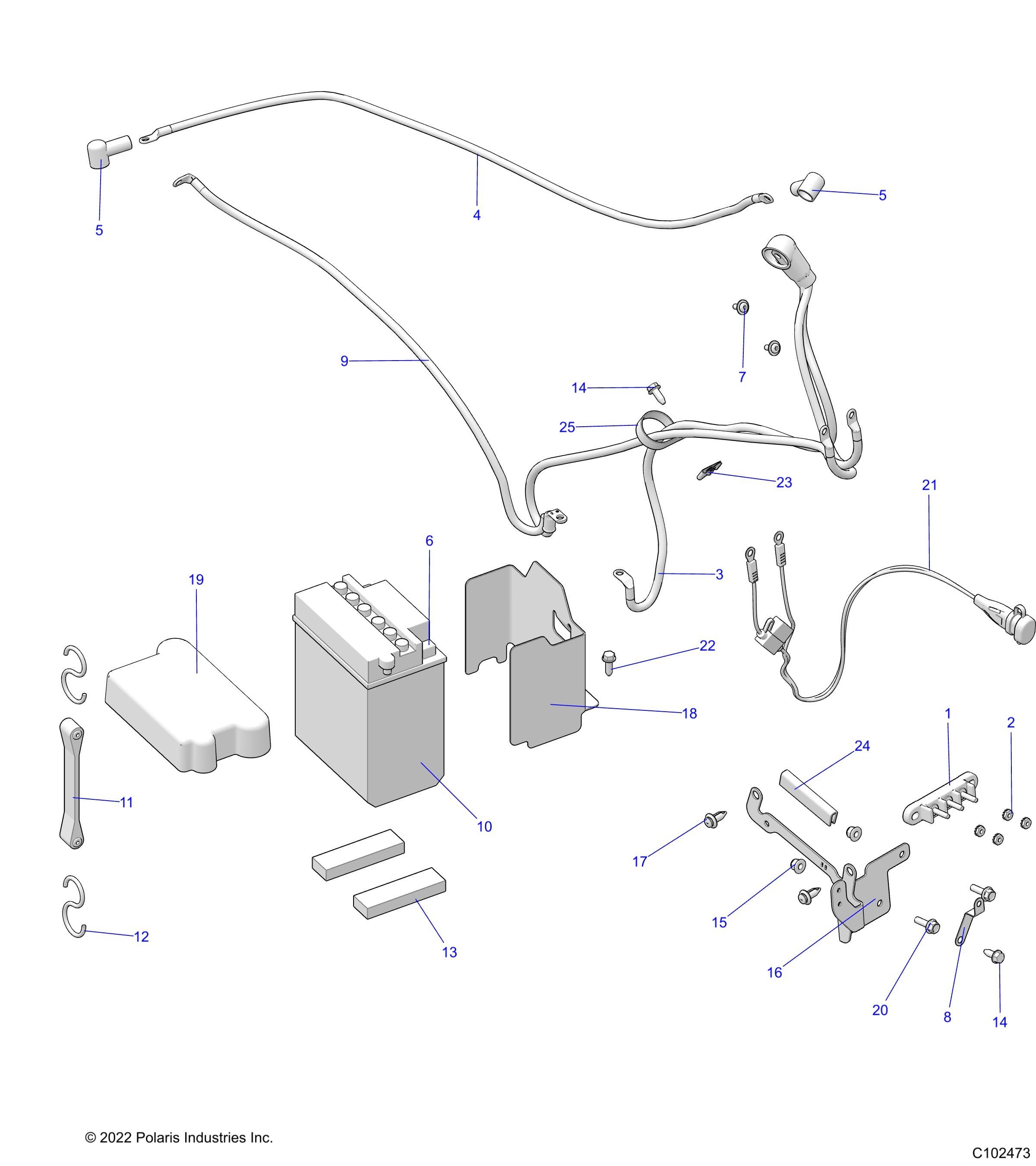 ELECTRIQUE BATTERIE POUR SPORTSMAN TOURING 570 EPS 2024