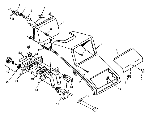 CARROSSERIE PHARE POUR NORWEGIAN MAGNUM 4X4 1998