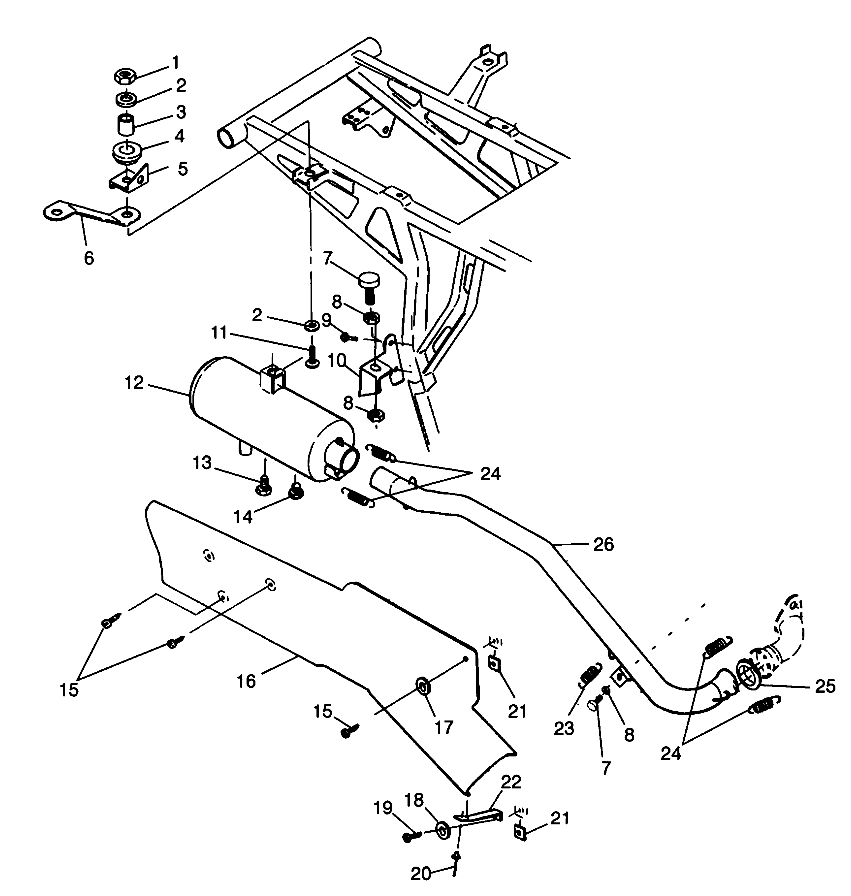 MOTEUR SYSTEME DECHAPPEMENT POUR MAGNUM 4X4 1998