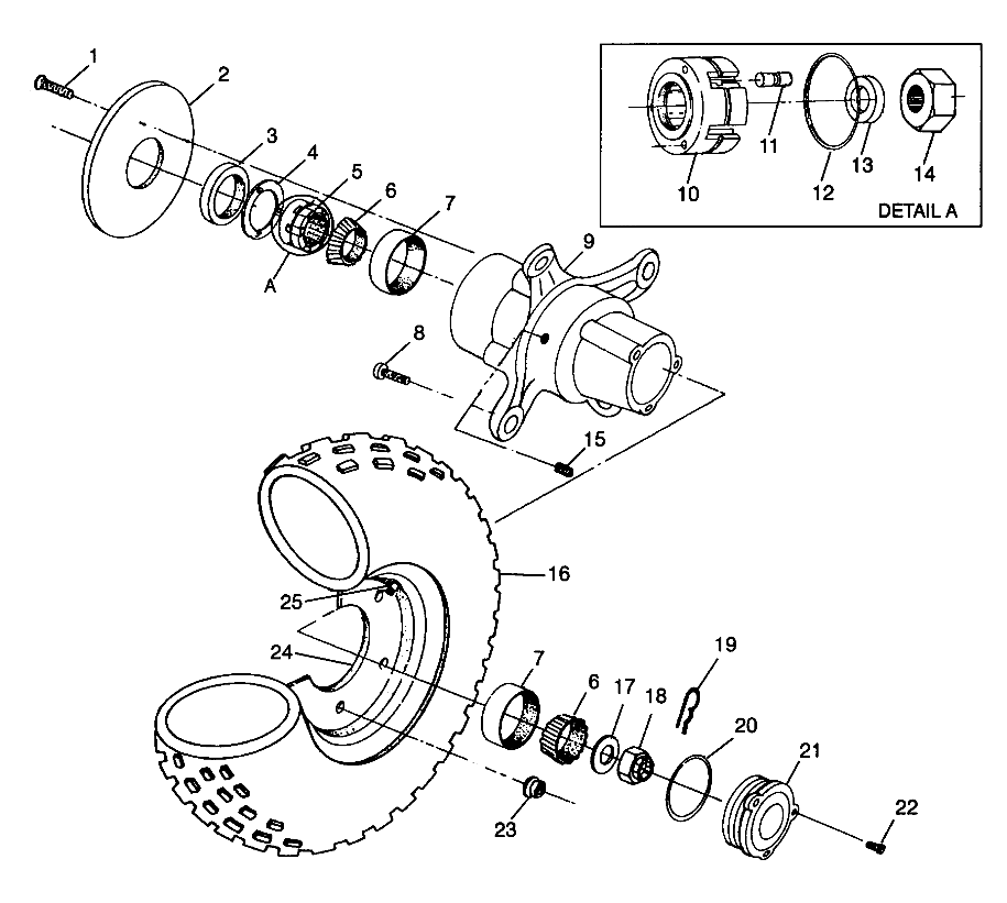 ROUES ROUE AVANT POUR XPLORER 300 1998