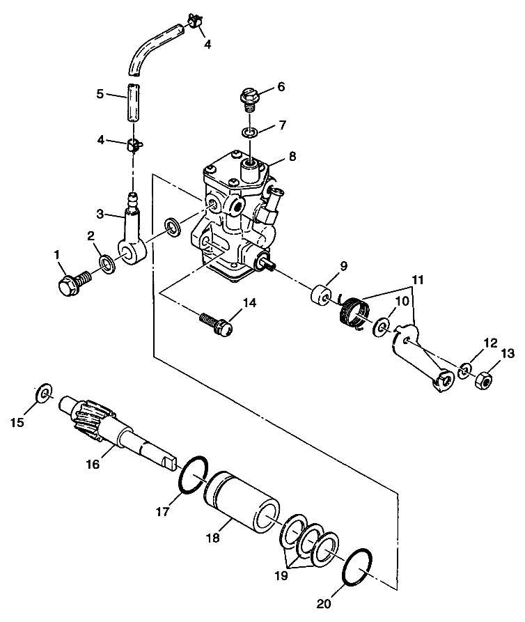 CARROSSERIE POMPE A HUILE POUR XPRESS 300 1998