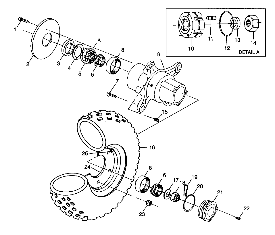 ROUES ROUE AVANT POUR XPLORER 400L 1998
