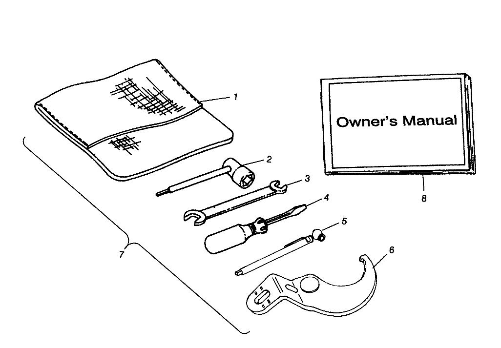 REFERENCES TROUSSE A OUTILS POUR XPLORER 400L 1998