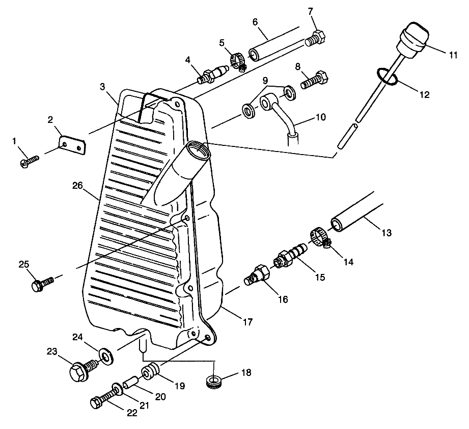 CARROSSERIE RESERVOIR DHUILE POUR MAGNUM 2X4 1998
