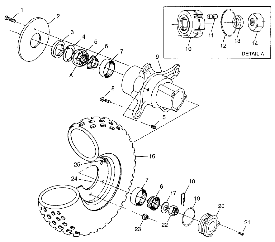 ROUES ROUE AVANT POUR SCRAMBLER 400 1998