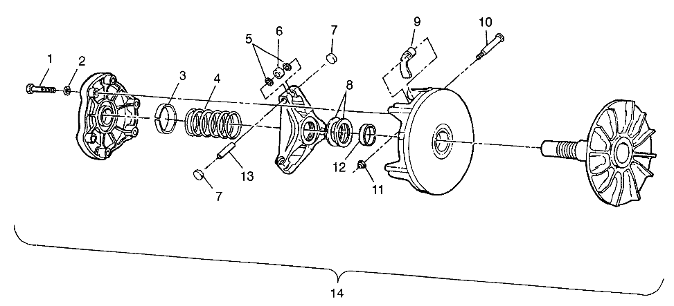 TRANSMISSION EMBRAYAGE POUR SCRAMBLER 400 1998