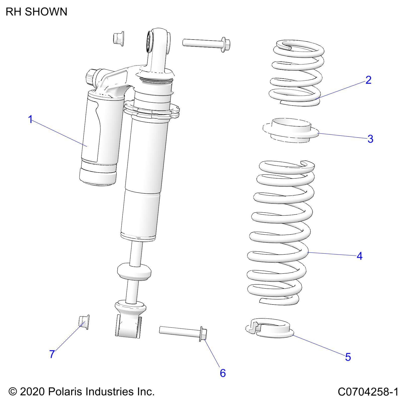 SUSPENSION REAR SHOCK POUR RZR 900 TRAIL 2023