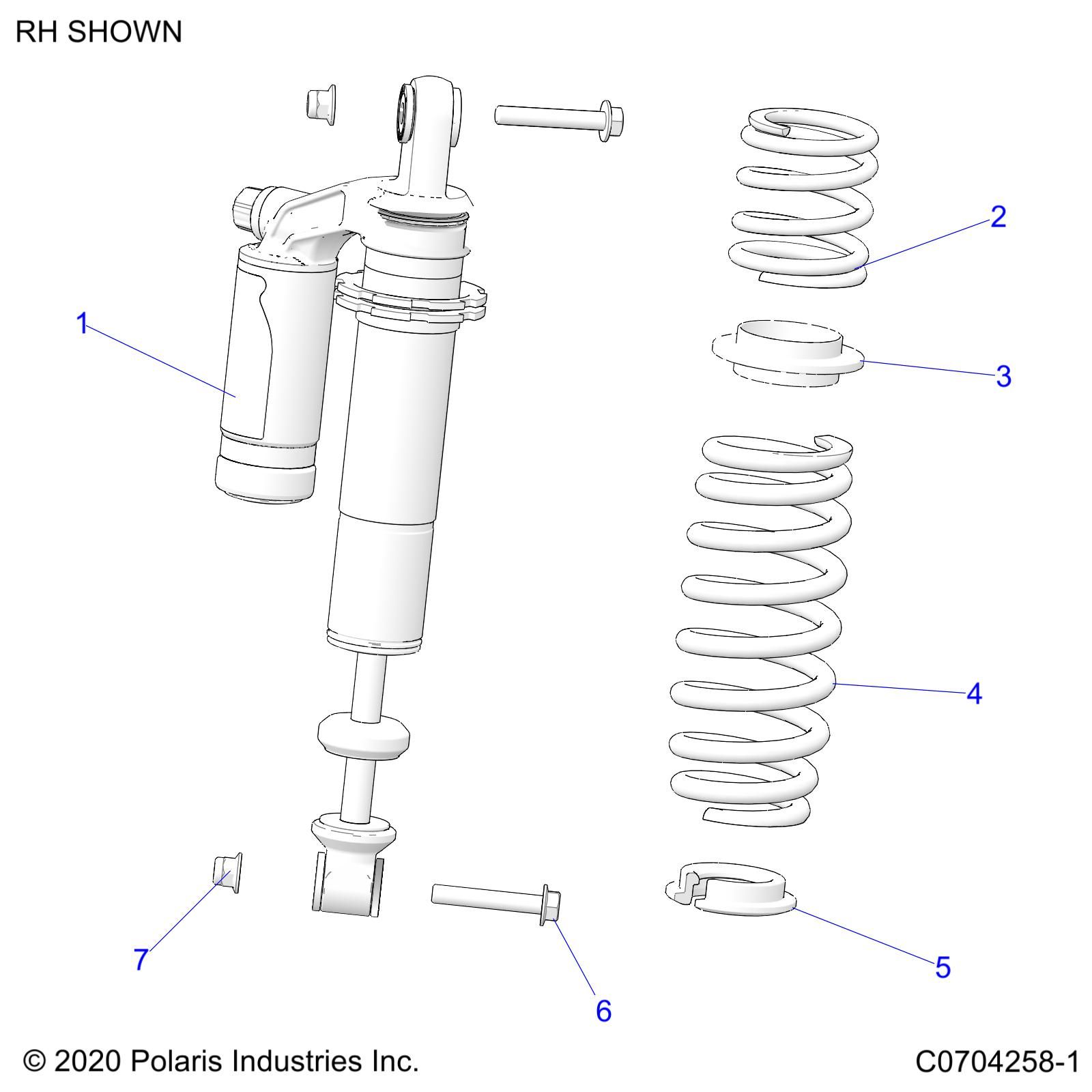 SUSPENSION REAR SHOCK POUR RZR 900 TRAIL R02 2023