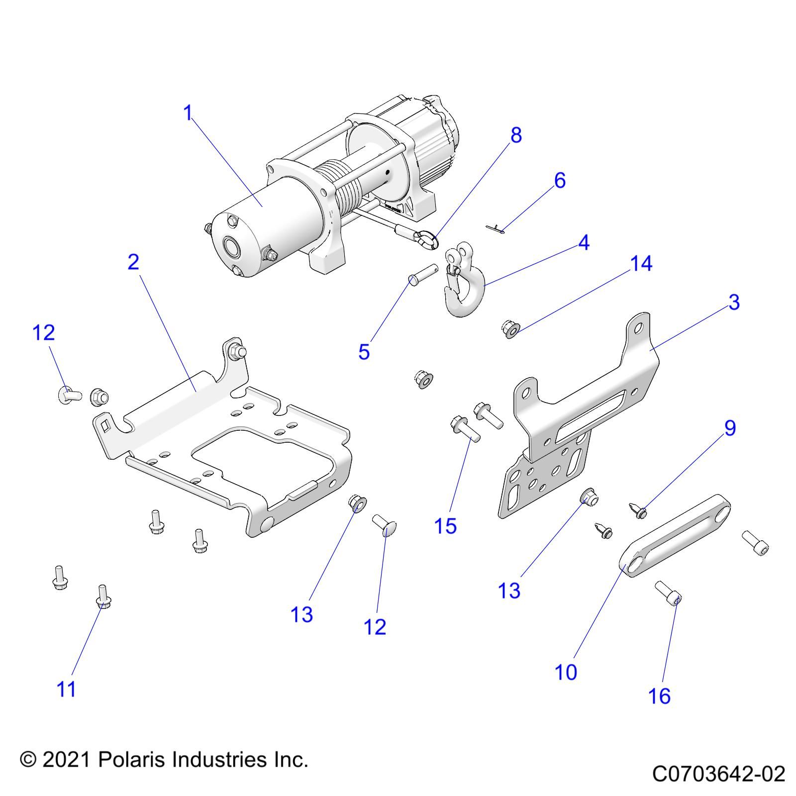 ACCESSORY WINCH AND RELATED POUR RZR XP 1000 TRACTOR 2022