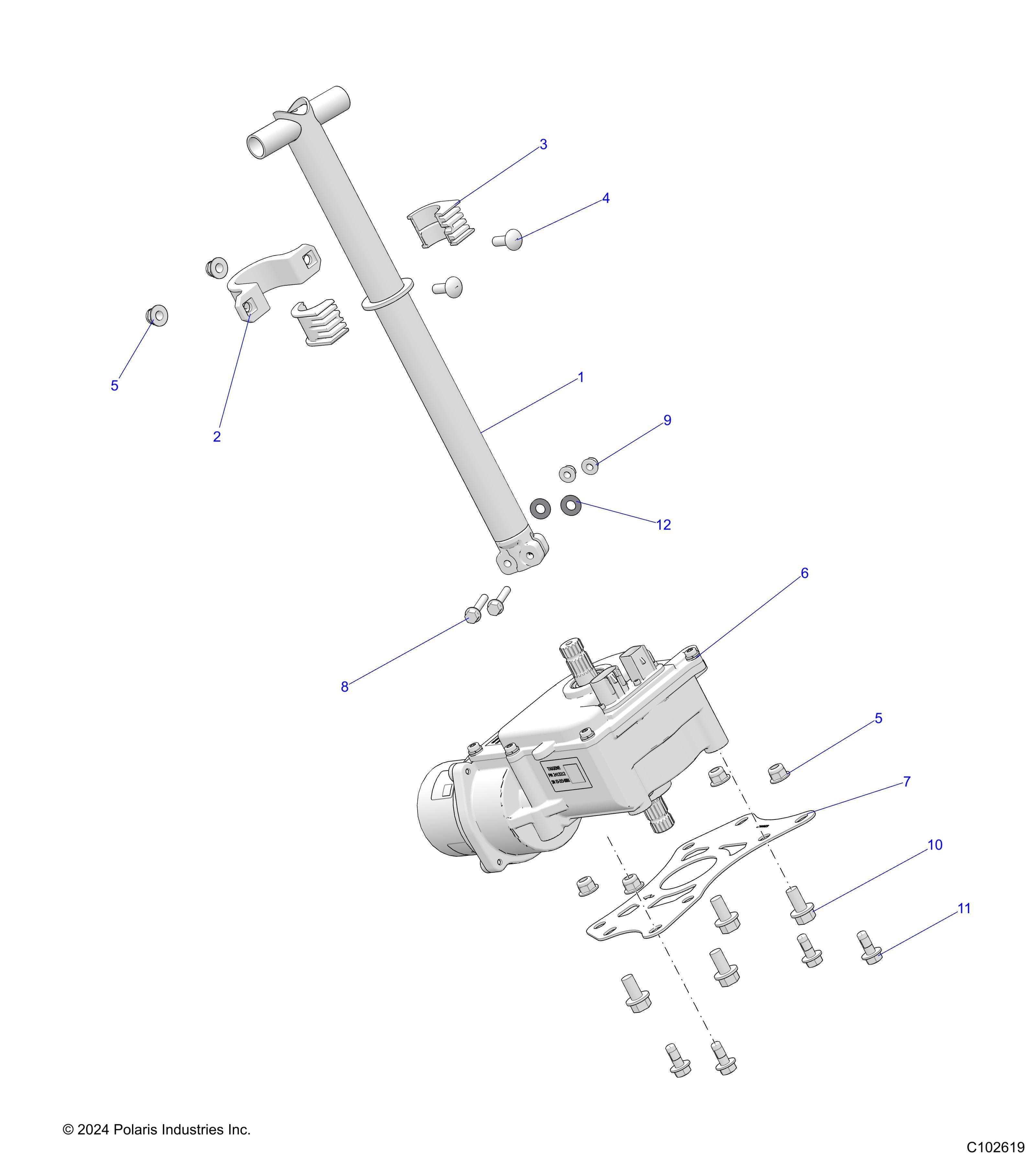DIRECTION POSTE DE DIRECTION ASM POUR SCRAMBLER 1000 55 TRACTORZUG 2024