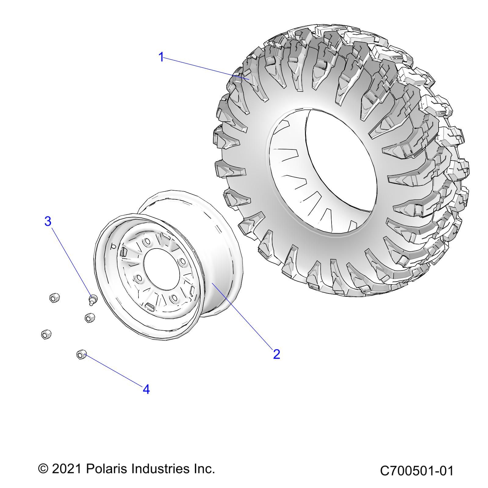 ROUES ROUES AVANT POUR RZR 900 TRAIL 2022