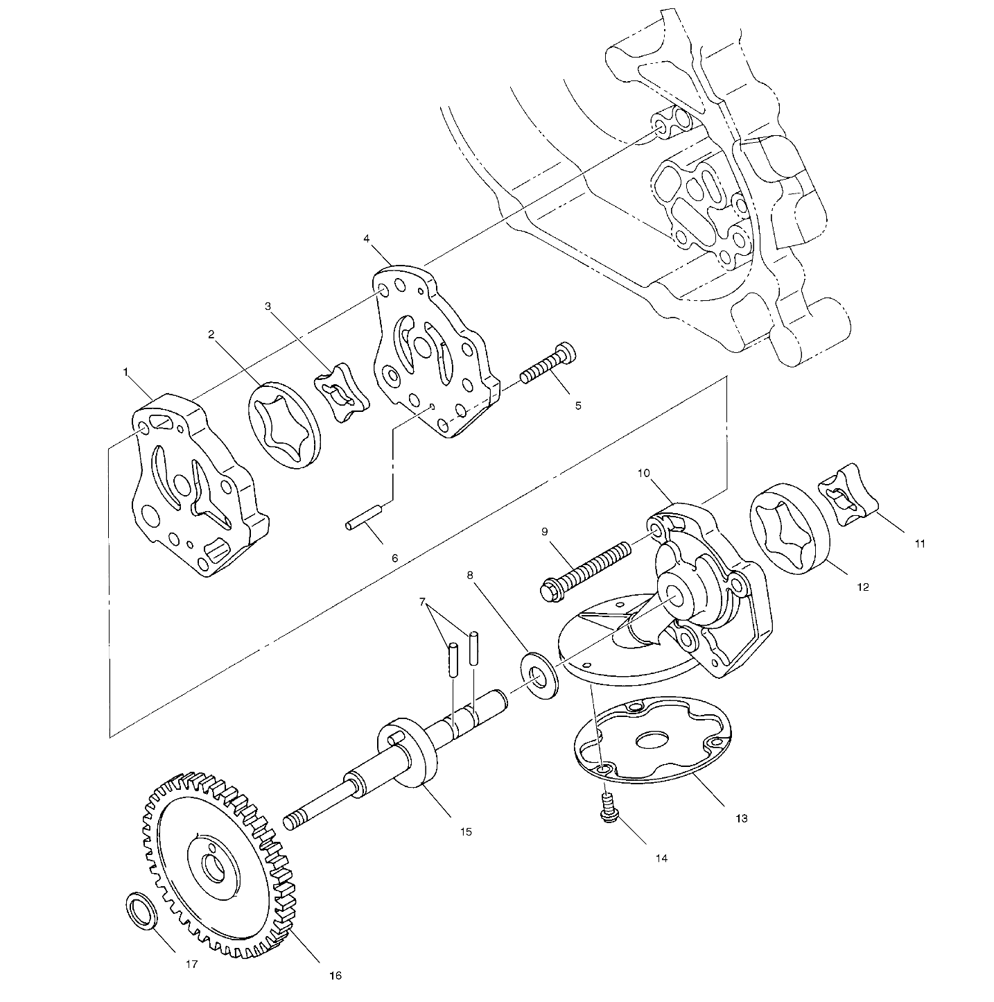 CARROSSERIE POMPE A HUILE POUR SPORTSMAN 500 1999