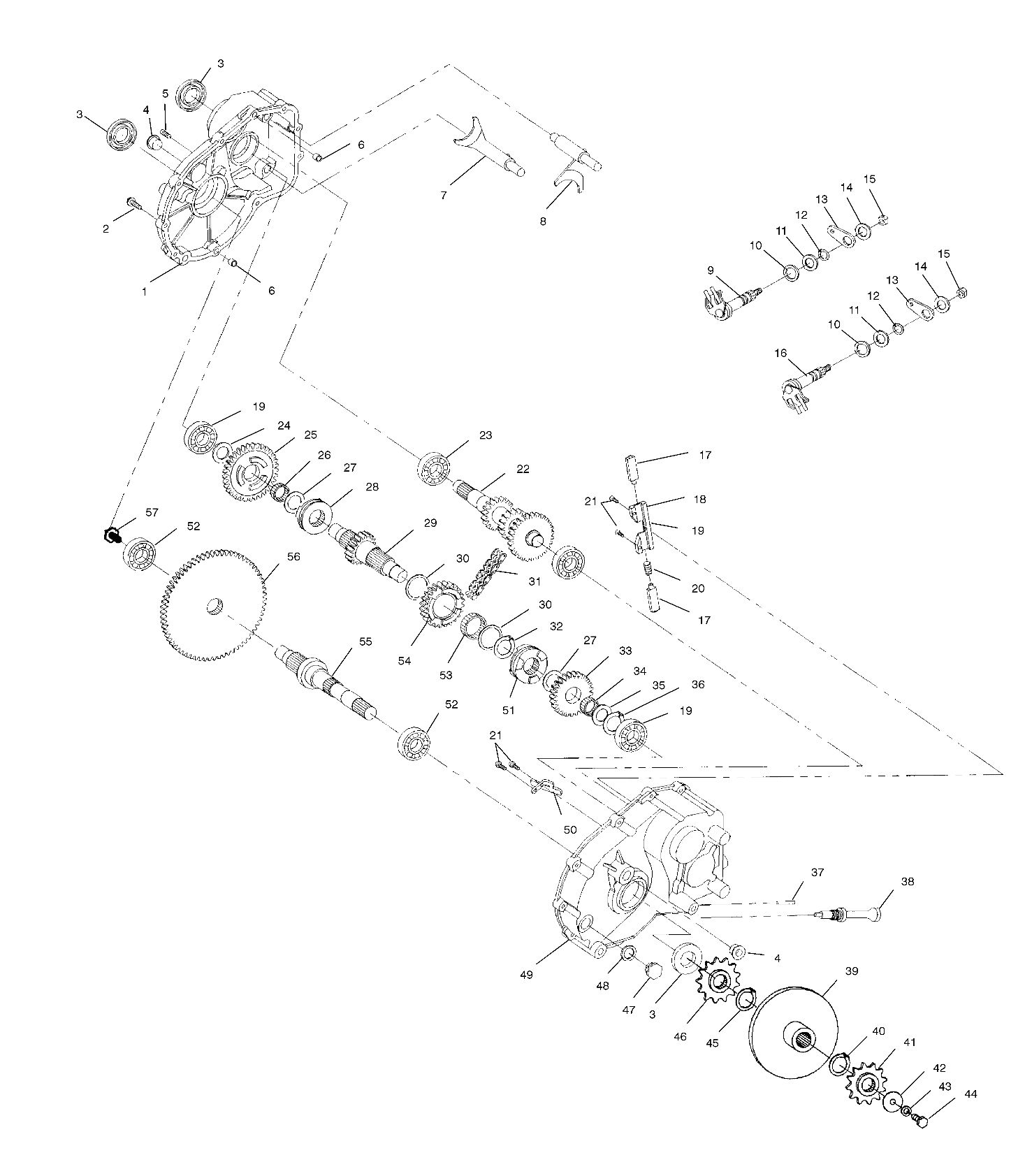 TRANSMISSION BOITE DE VITESSE POUR BIG BOSS 500 6X6 1999