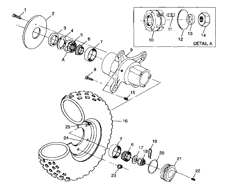 ROUES ROUE AVANT POUR BIG BOSS 500 6X6 1999