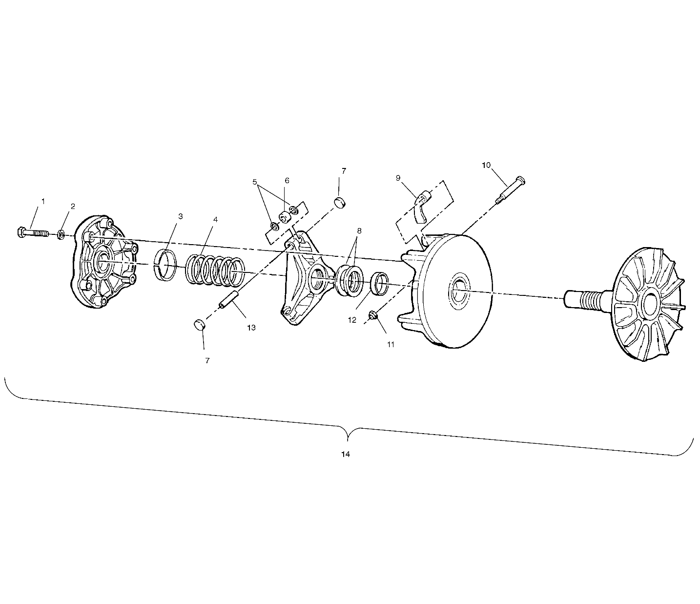 TRANSMISSION EMBRAYAGE POUR 325 MAGNUM 2X4 HDS 2000