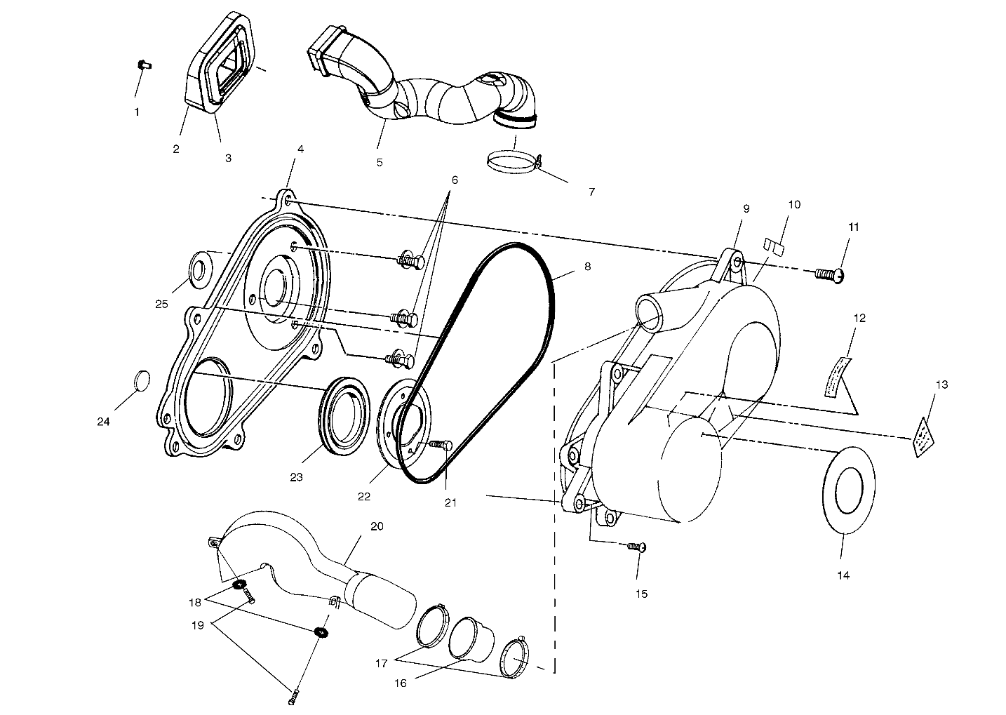 TRANSMISSION CARTER DEMBRAYAGE POUR MAGNUM 325 2X4 2000