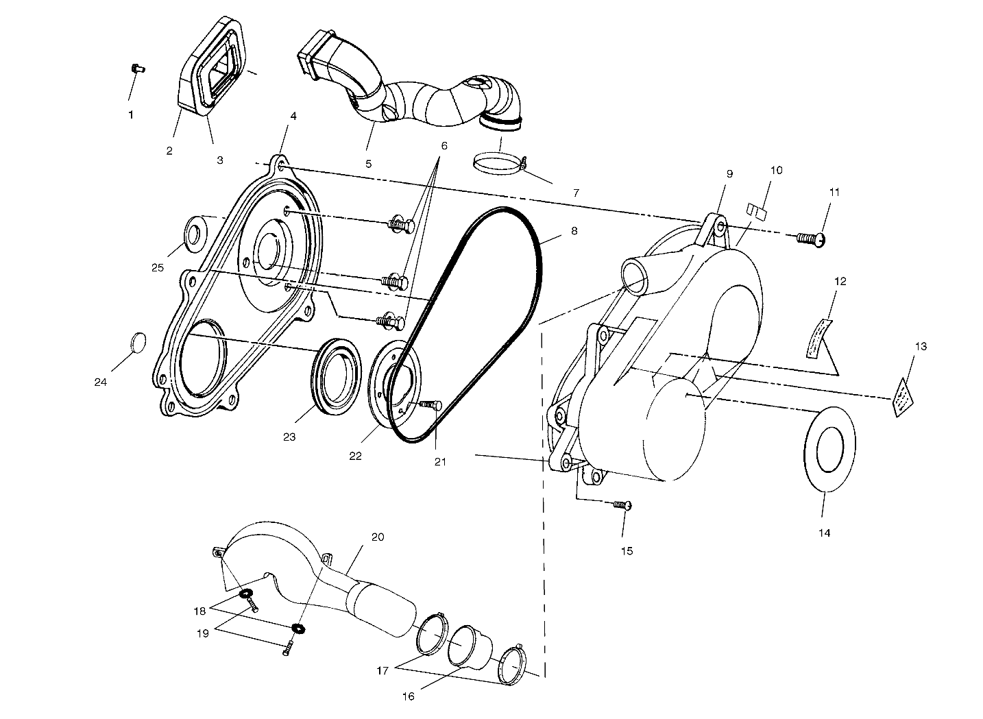 TRANSMISSION CARTER DEMBRAYAGE POUR MAGNUM 325 4X4 2000