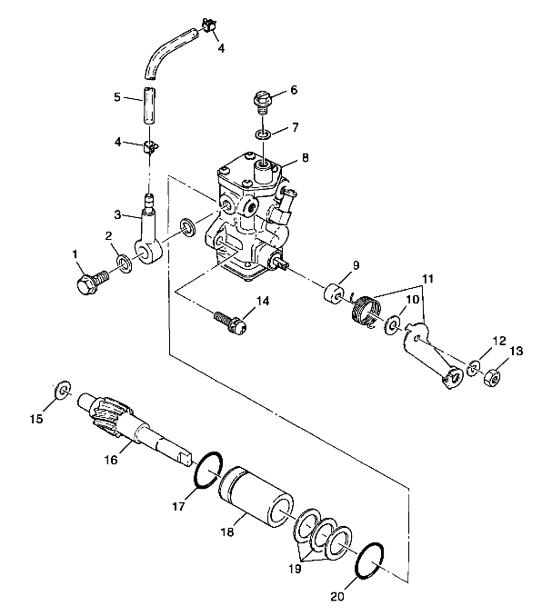 CARROSSERIE POMPE A HUILE POUR XPRESS 300 1999