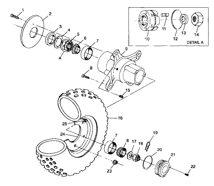 ROUES ROUE AVANT POUR XPLORER 300 1999