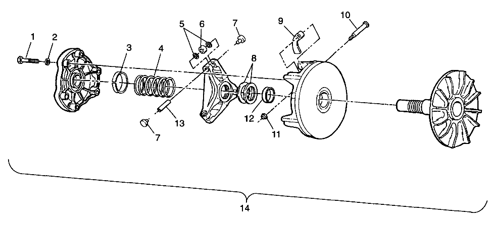 TRANSMISSION EMBRAYAGE POUR SPORT 400 1999