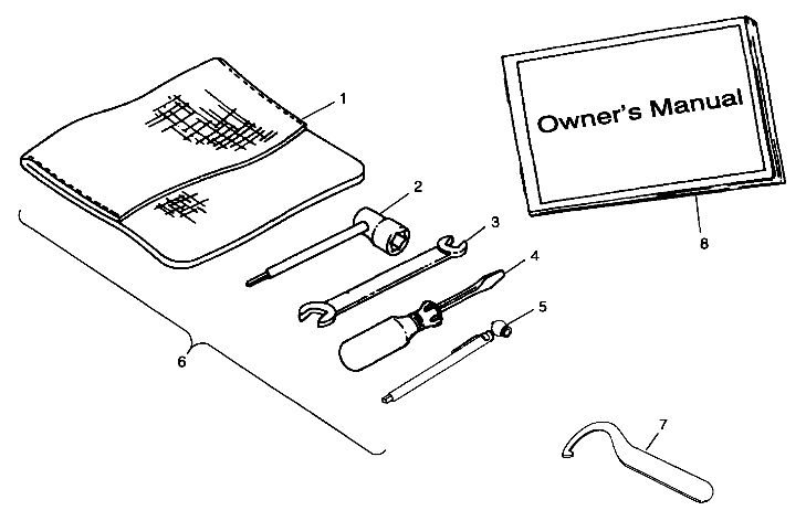 REFERENCES TROUSSE A OUTILS POUR TRAIL BLAZER 250 1999