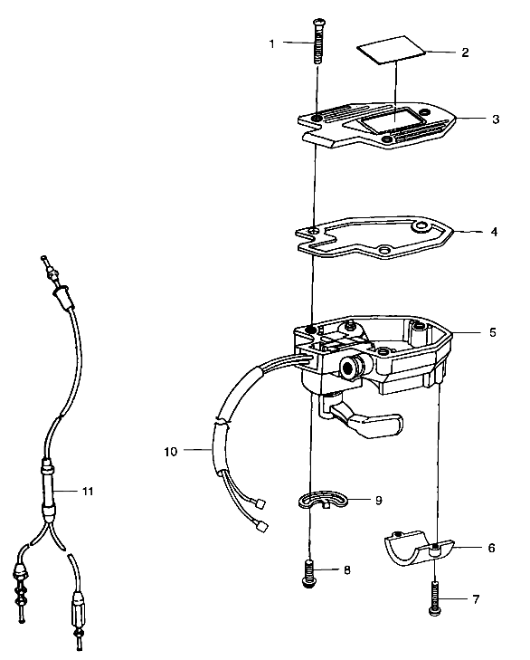 COMMANDES ACCELERATEURCABLE POUR TRAIL BOSS 1999