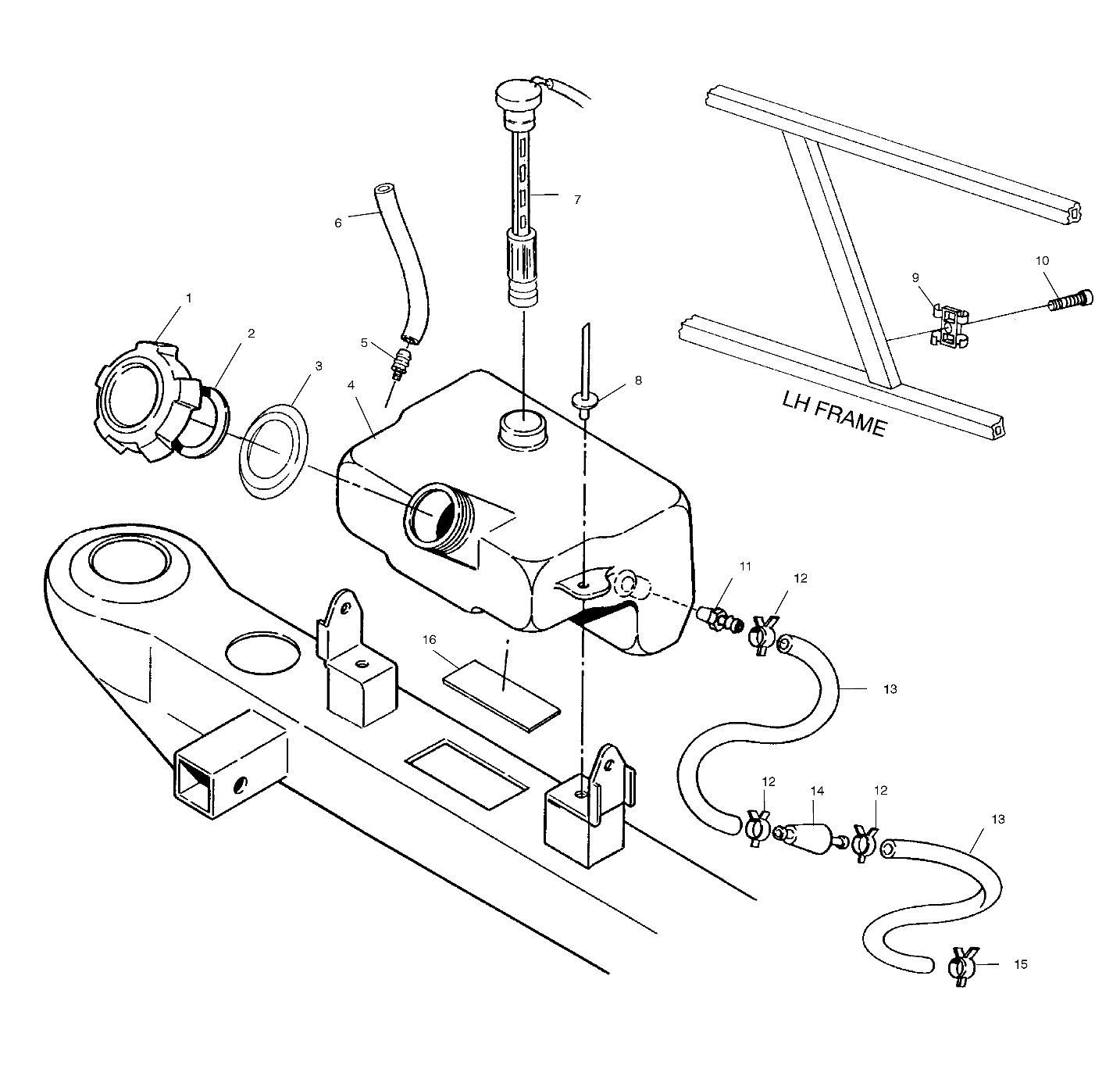 CARROSSERIE RESERVOIR DHUILE POUR XPLORER 400 1999