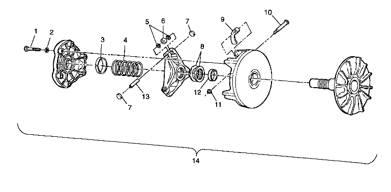 TRANSMISSION EMBRAYAGE POUR XPLORER 400 1999