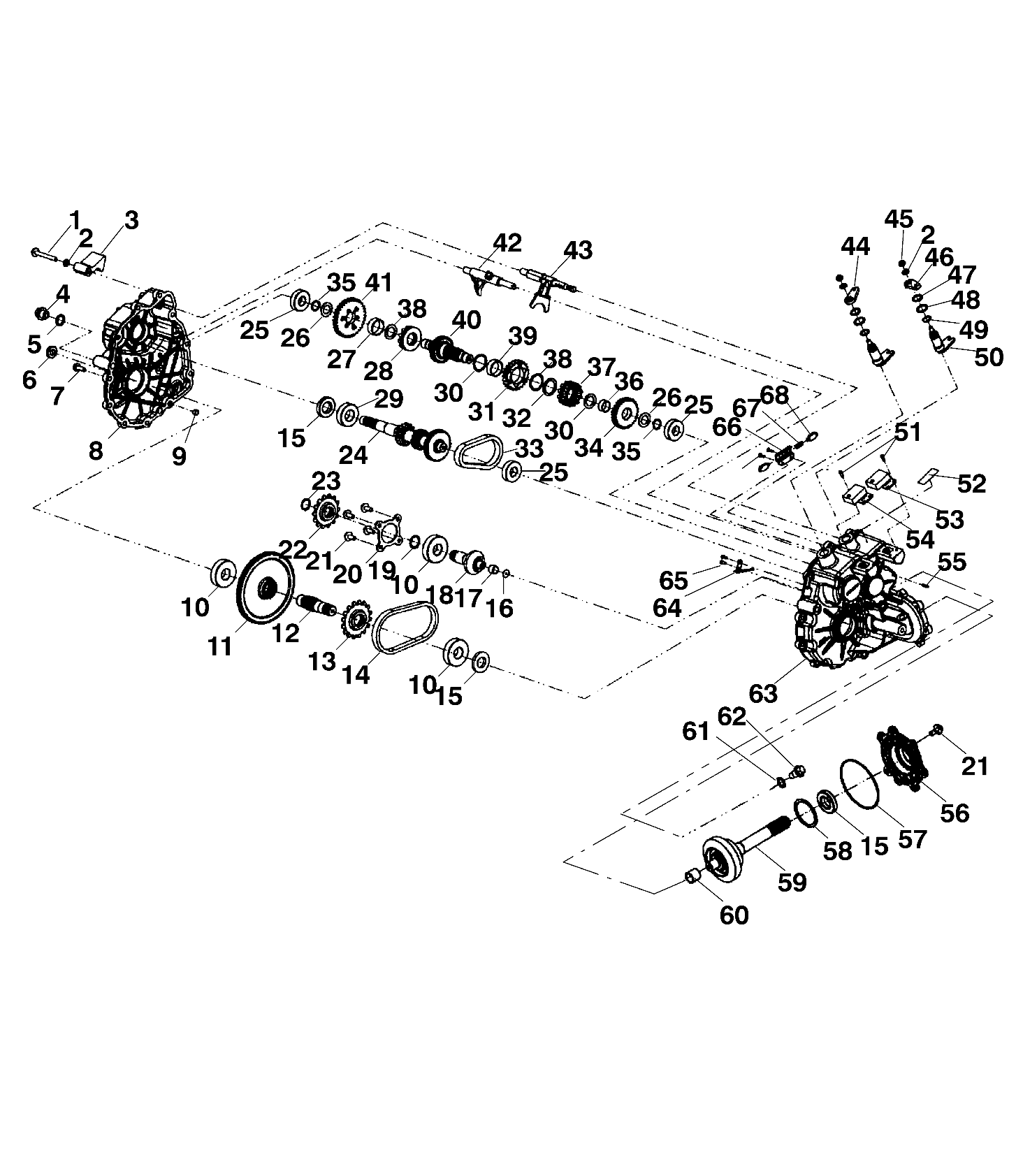 TRANSMISSION BOITE DE VITESSE POUR XPLORER 400 1999