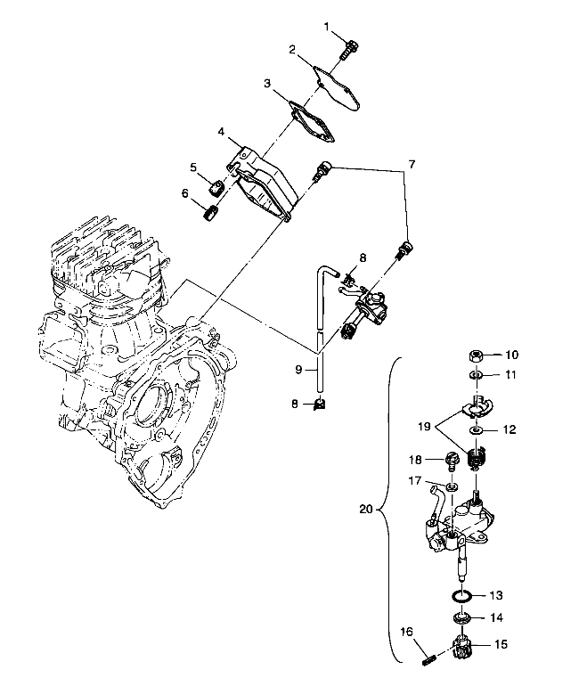 CARROSSERIE POMPE A HUILE POUR XPLORER 400 1999