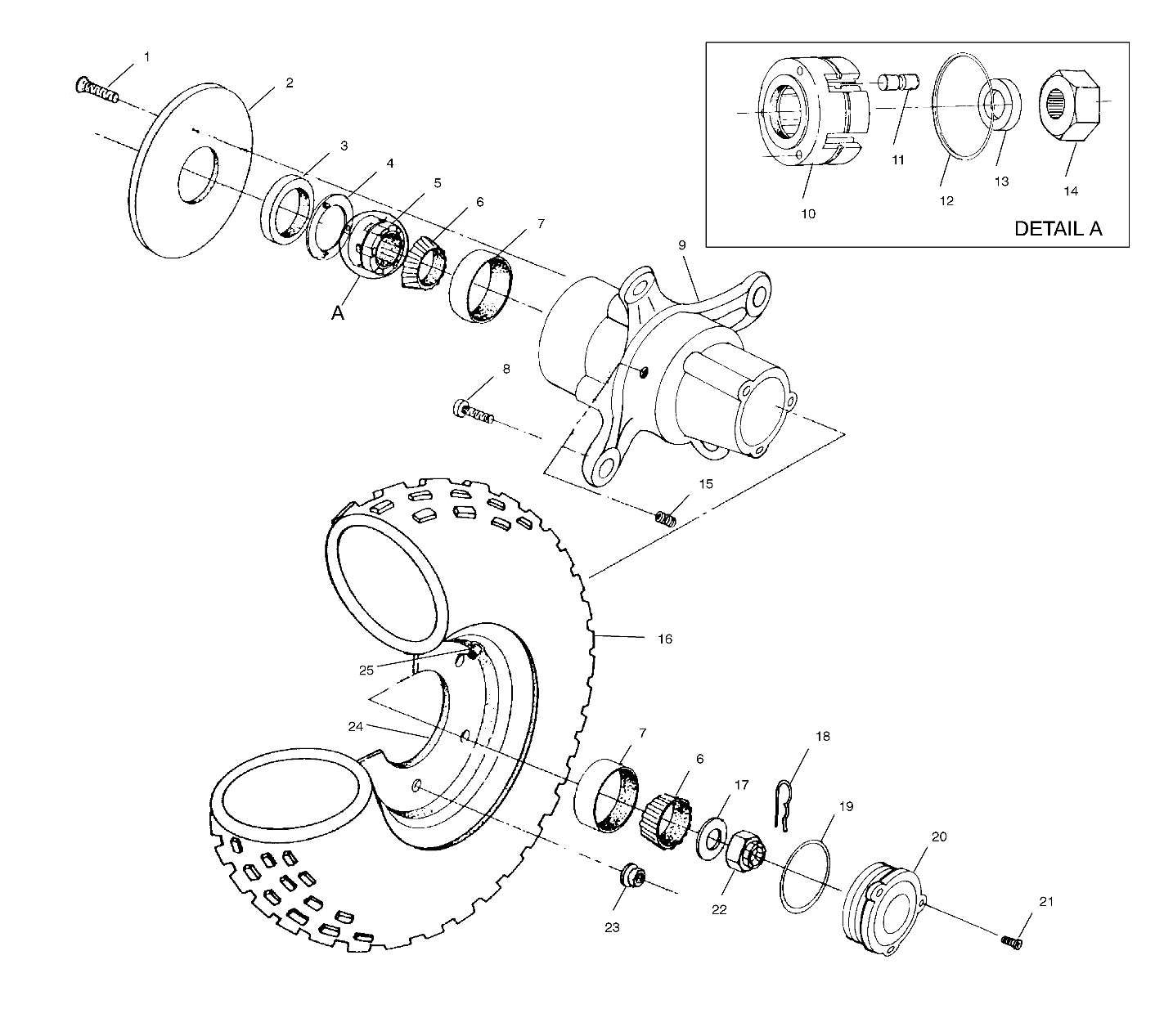 ROUES ROUE AVANT POUR SCRAMBLER 500 1999