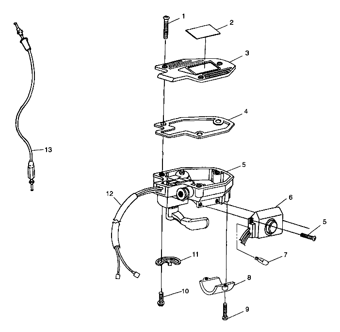 COMMANDES ACCELERATEURCABLE POUR SPORTSMAN 335 1999