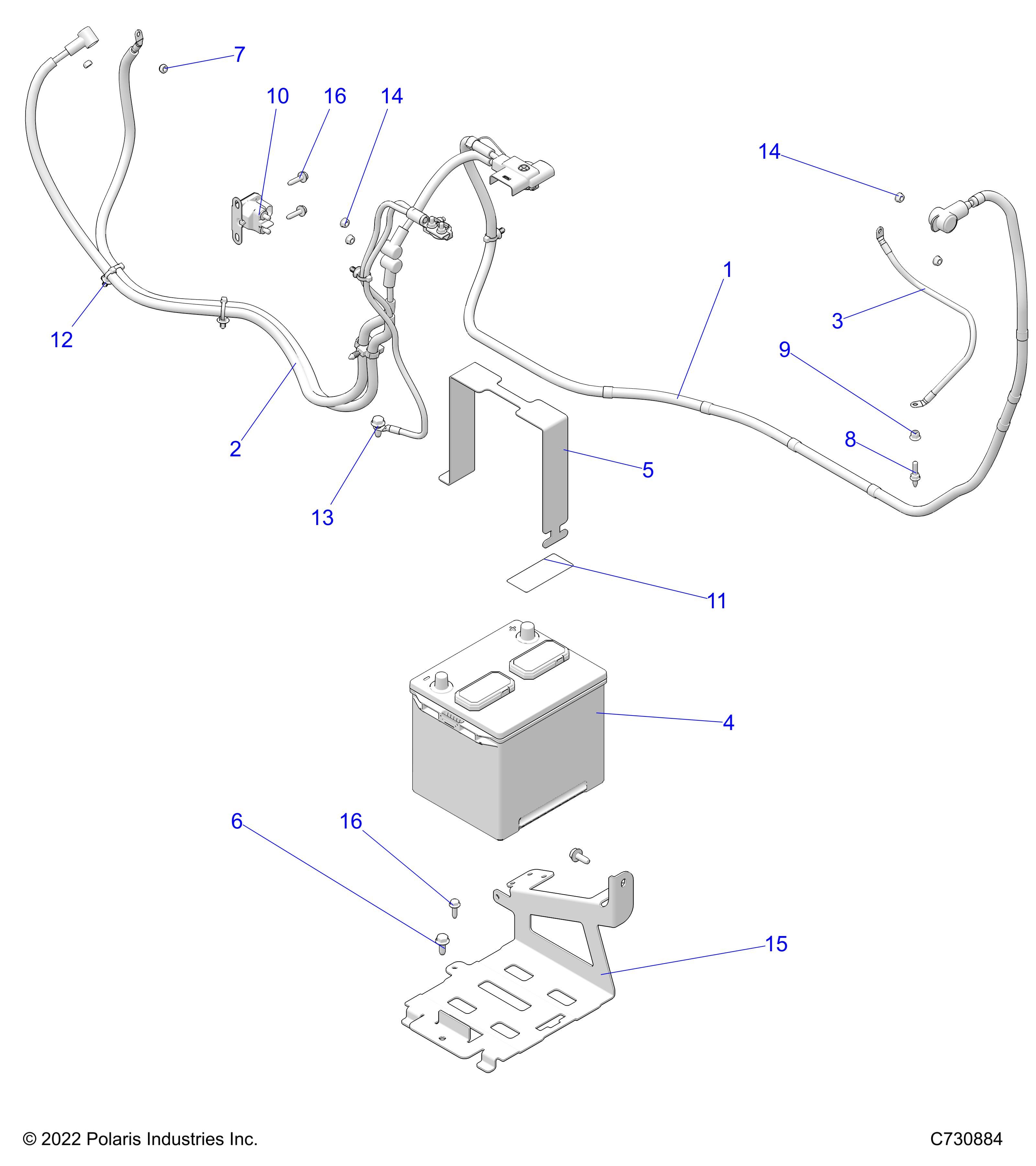 ELECTRIQUE BATTERIE POUR RANGER CREW XP 1000 PREMIUM R03 2023