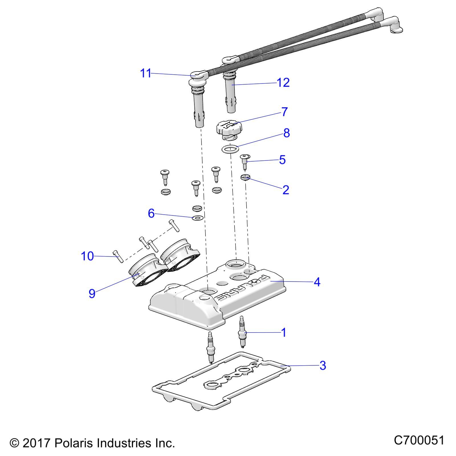 MOTEUR ACCELERATEUR ET COUVERCLE DE SOUPAPES POUR RANGER XP 1000 NSTR ULT EVAP 2022