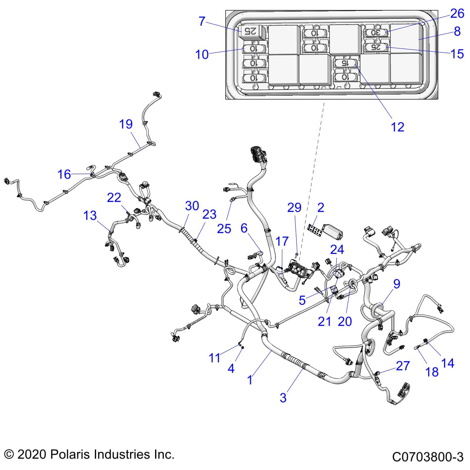 ELECTRIQUE FAISCEAU DE CABLE POUR GENERAL XP 1000 HUNTER 2022