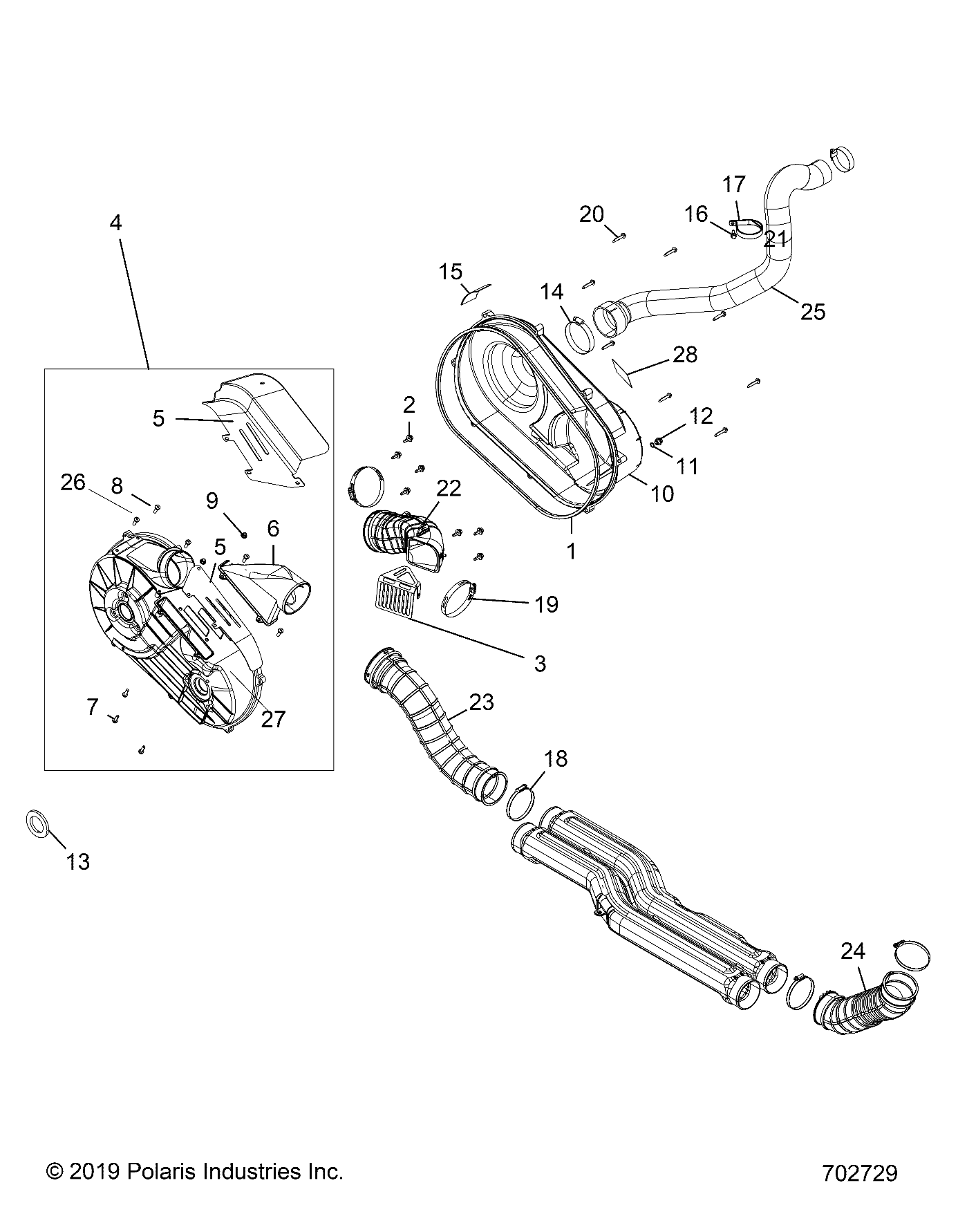 TRANSMISSION CARTER DEMBRAYAGE POUR GENERAL 1000 DELUXE EPS EU 2022