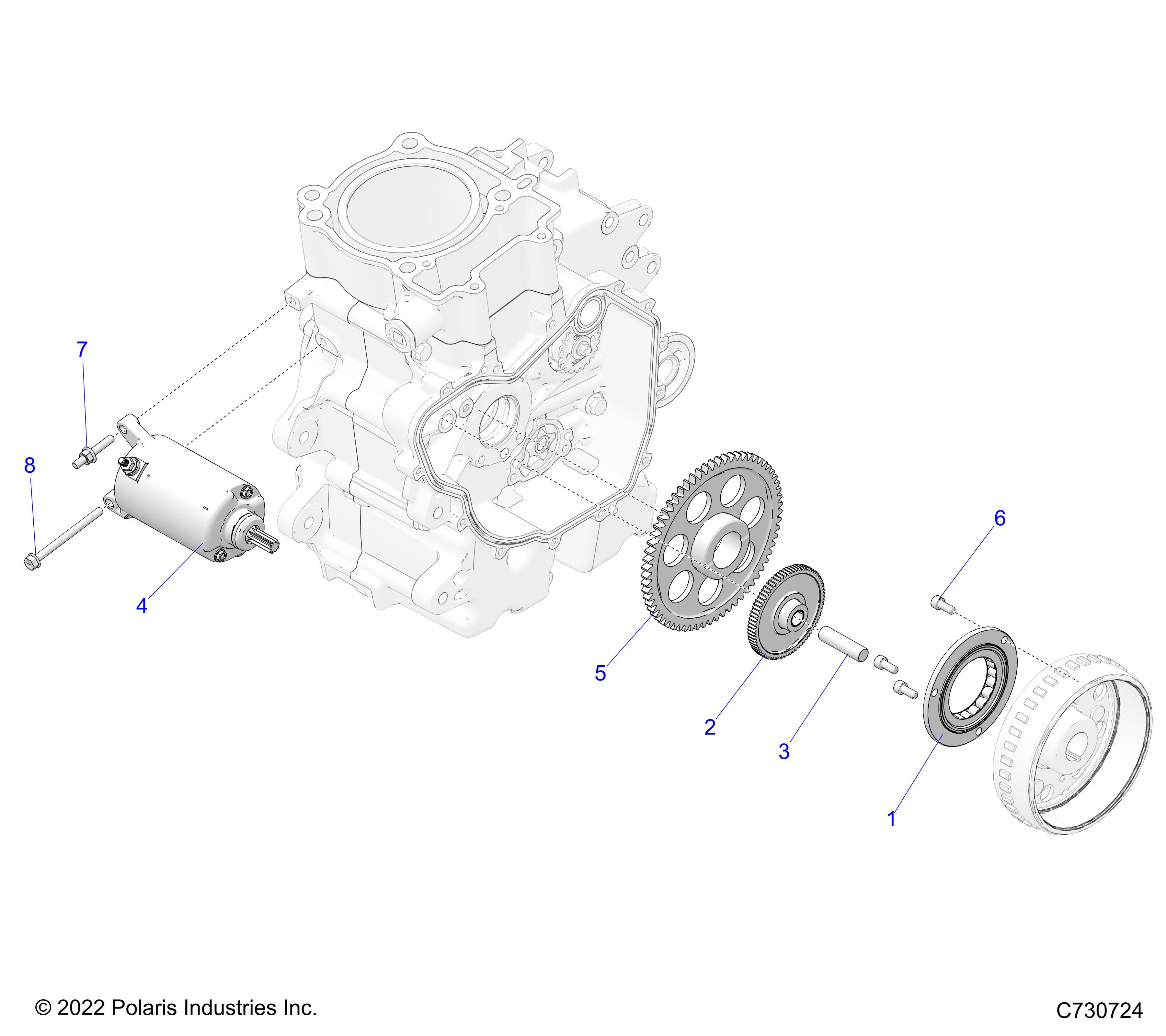 MOTEUR POUR RANGER 570 EPS HD R01 2023