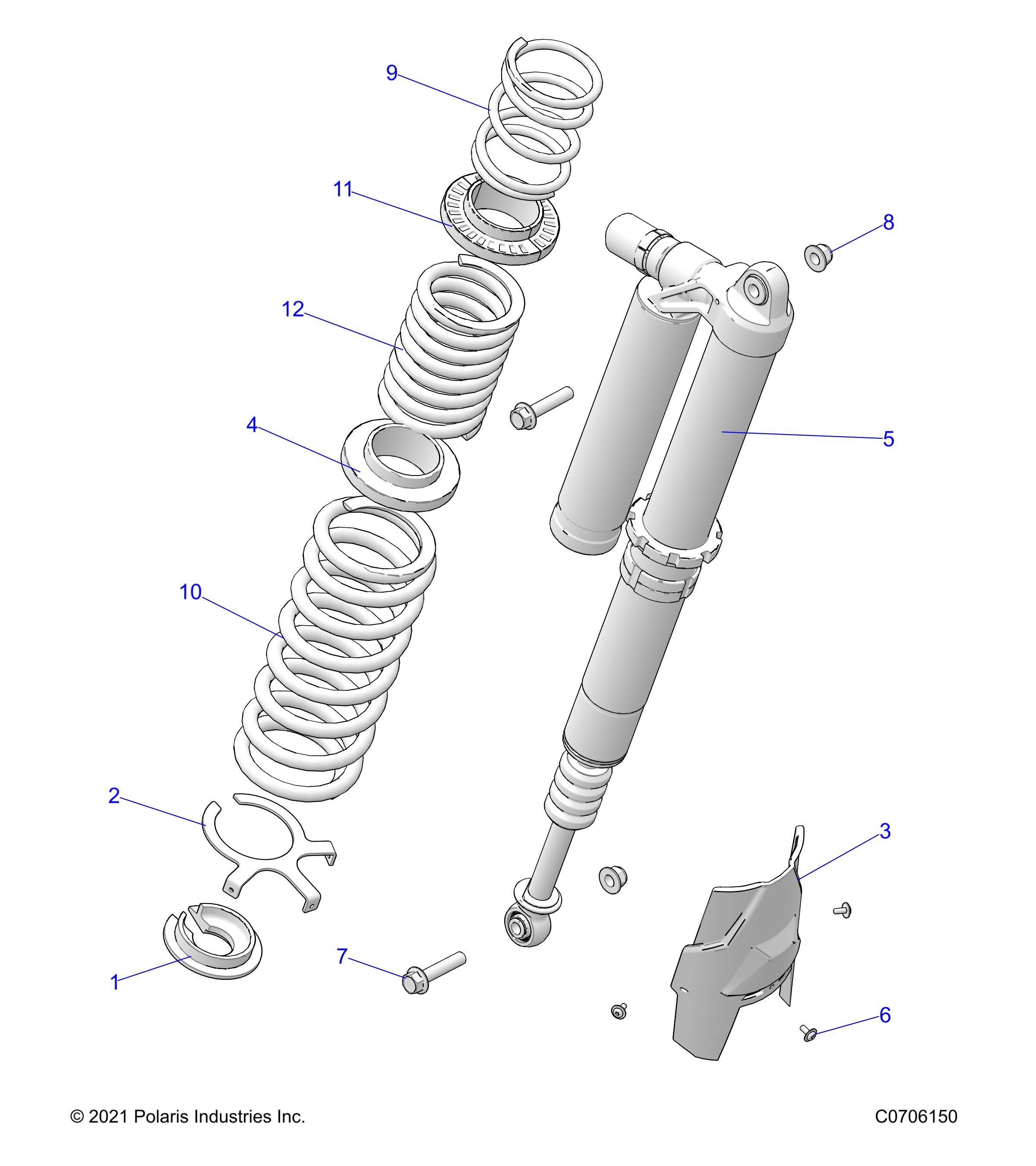 SUSPENSION REAR SHOCK MOUNTING STANDARDPREMIUM POUR RZR PRO XP 4 PREMIUM 2023