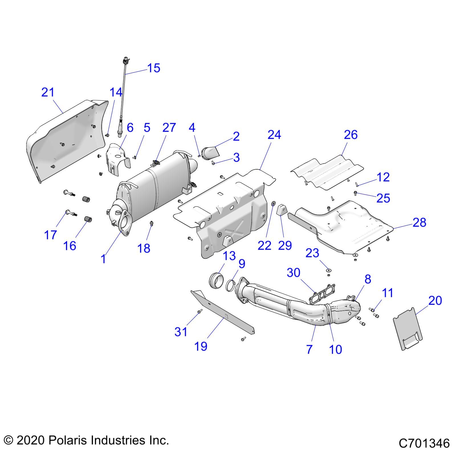 MOTEUR SYSTEME DECHAPPEMENT POUR RZR XP 1000 HIGH LIFTER 2022