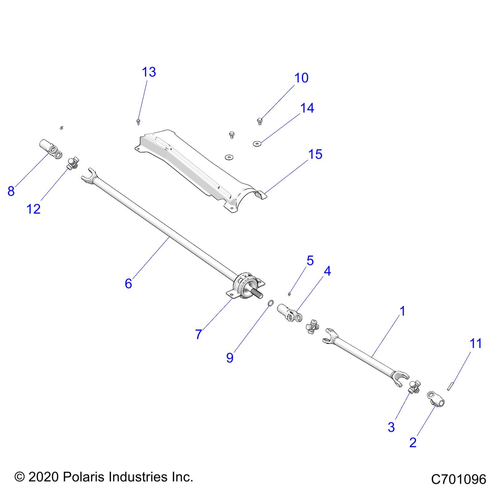 TRANSMISSION ARBRE PROPULSION AVANT POUR RZR XP 1000 2021