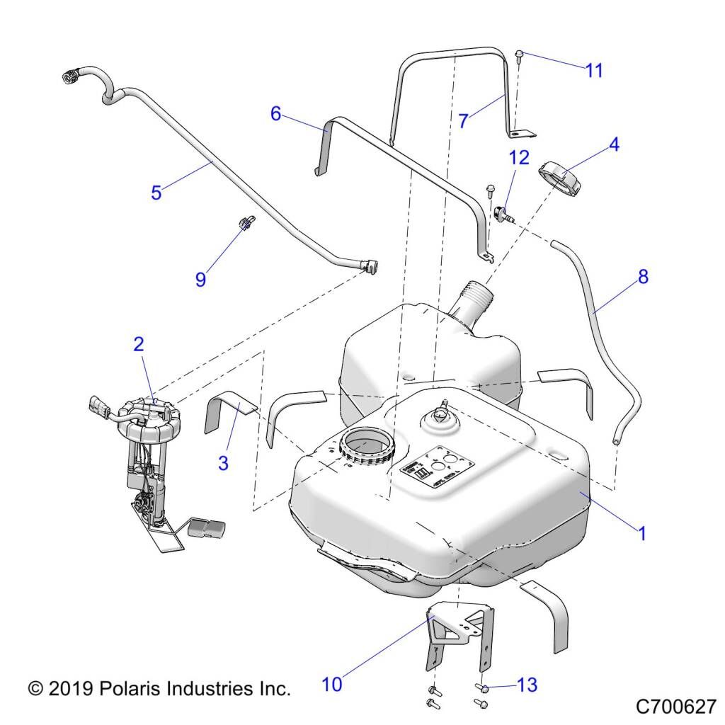 MOTEUR CIRCUIT DE CARBURANT RESERVOIR DE CARBURANT POUR RANGER CREW XP 1000 NORTHSTAR ULTIMATE TRAIL BOSS R02 2023