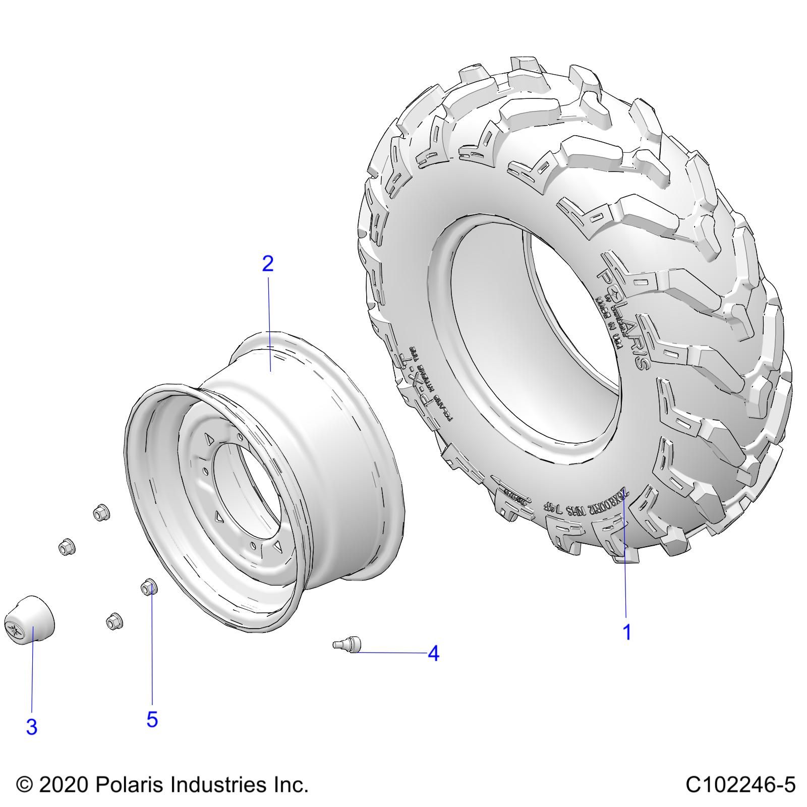 ROUES POUR SPORTSMAN 570 6X6 R01 2023