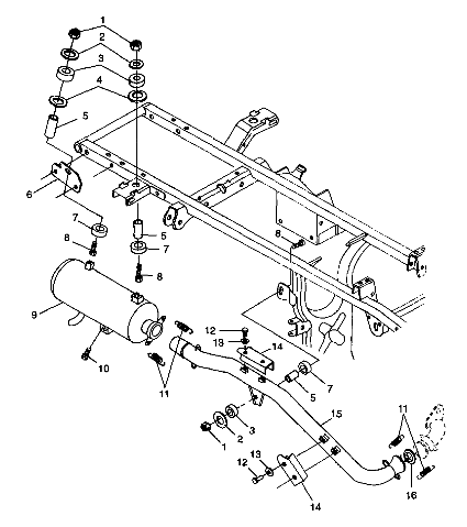 MOTEUR SYSTEME DECHAPPEMENT POUR SWEDISH SPORTSMAN 500 1998