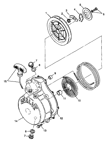 MOTEUR DEMARREUR MANUEL POUR SPORTSMAN 500 1998