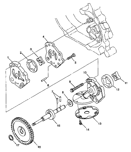 CARROSSERIE POMPE A HUILE POUR SPORTSMAN 500 1998