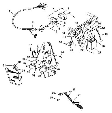 ELECTRIQUE FEUX ARRIERE POUR SPORTSMAN 500 1998